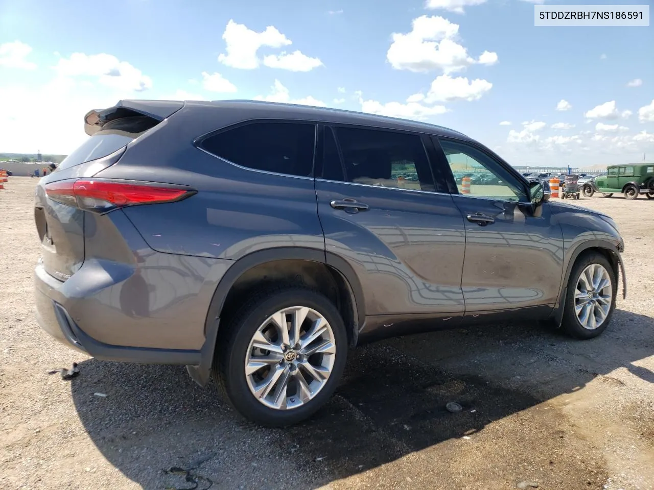 2022 Toyota Highlander Limited VIN: 5TDDZRBH7NS186591 Lot: 62085344