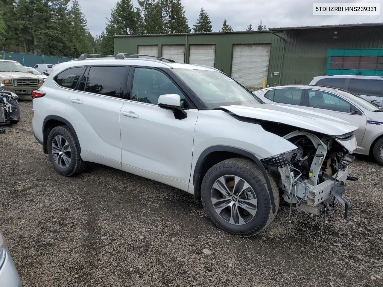 2022 Toyota Highlander Xle VIN: 5TDHZRBH4NS239331 Lot: 62646614