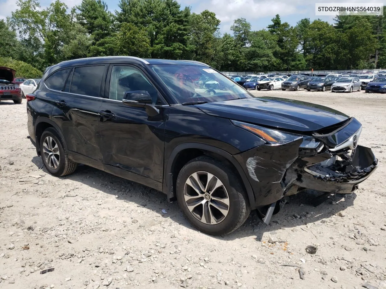 2022 Toyota Highlander Xle VIN: 5TDGZRBH6NS564039 Lot: 62667004