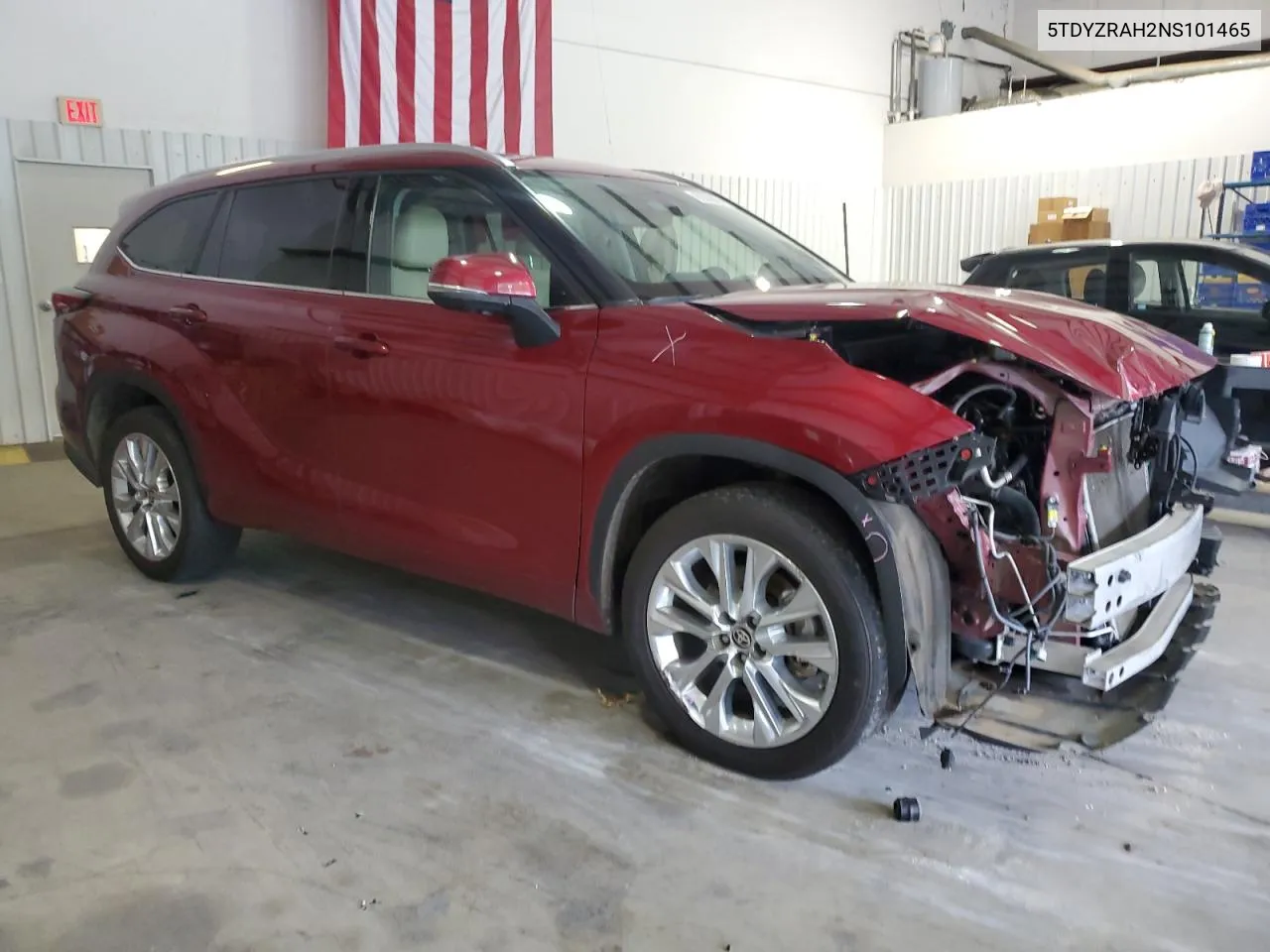 2022 Toyota Highlander Limited VIN: 5TDYZRAH2NS101465 Lot: 62918024