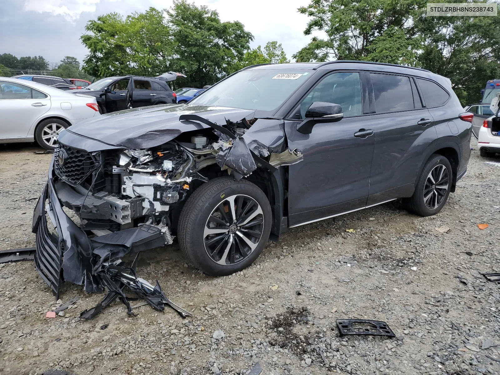 2022 Toyota Highlander Xse VIN: 5TDLZRBH8NS238743 Lot: 63676074