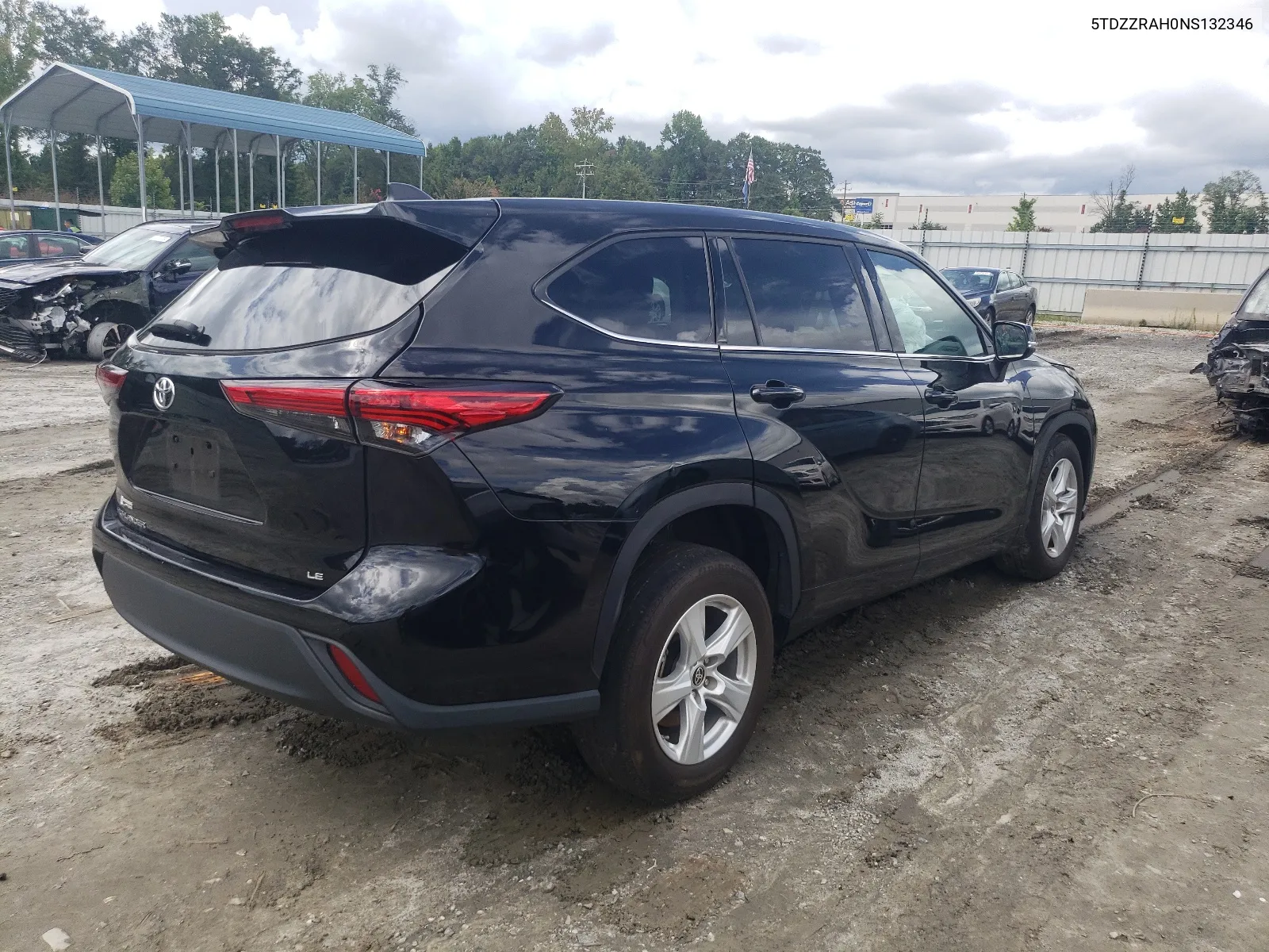 2022 Toyota Highlander L VIN: 5TDZZRAH0NS132346 Lot: 64493934