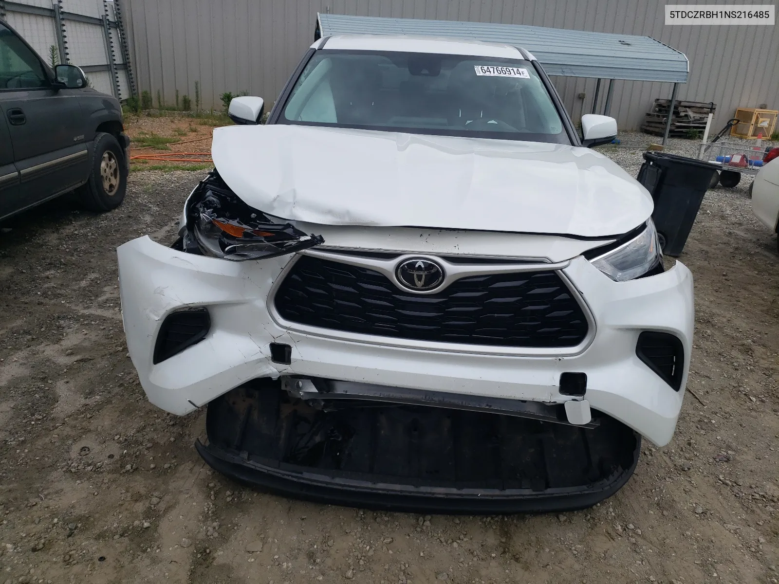 2022 Toyota Highlander L VIN: 5TDCZRBH1NS216485 Lot: 64766914