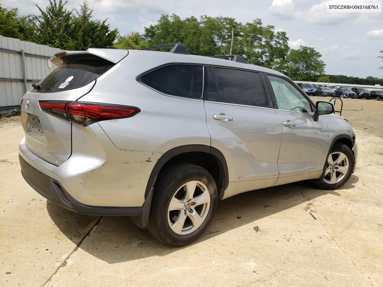 2022 Toyota Highlander L VIN: 5TDCZRBHXNS168761 Lot: 64871264