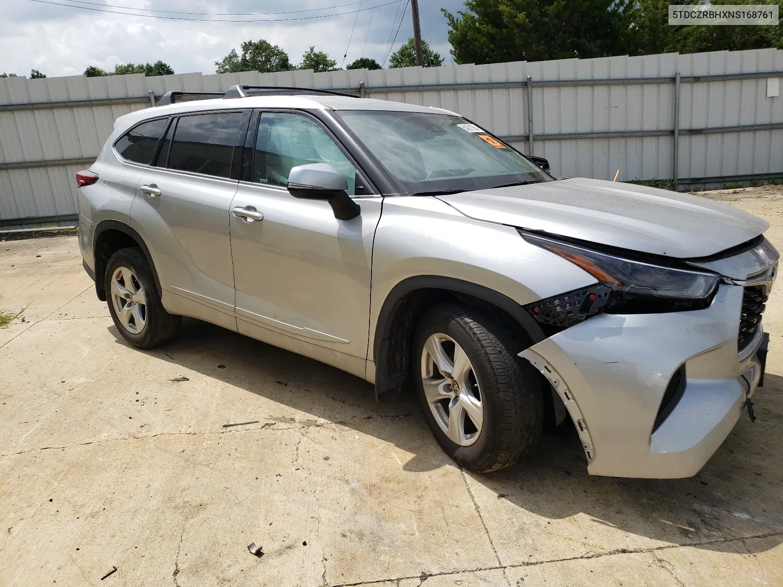 2022 Toyota Highlander L VIN: 5TDCZRBHXNS168761 Lot: 64871264