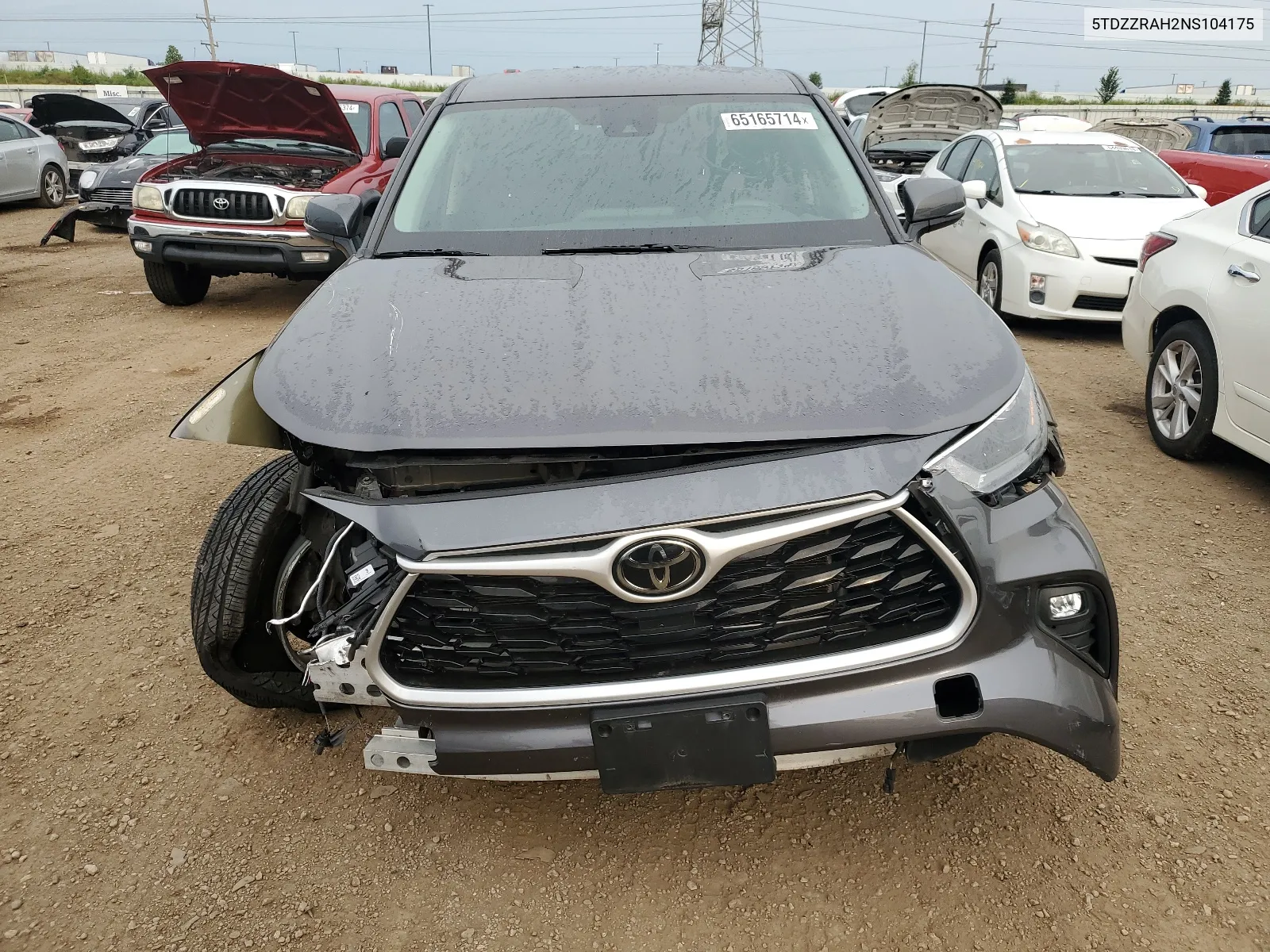 2022 Toyota Highlander L VIN: 5TDZZRAH2NS104175 Lot: 65165714