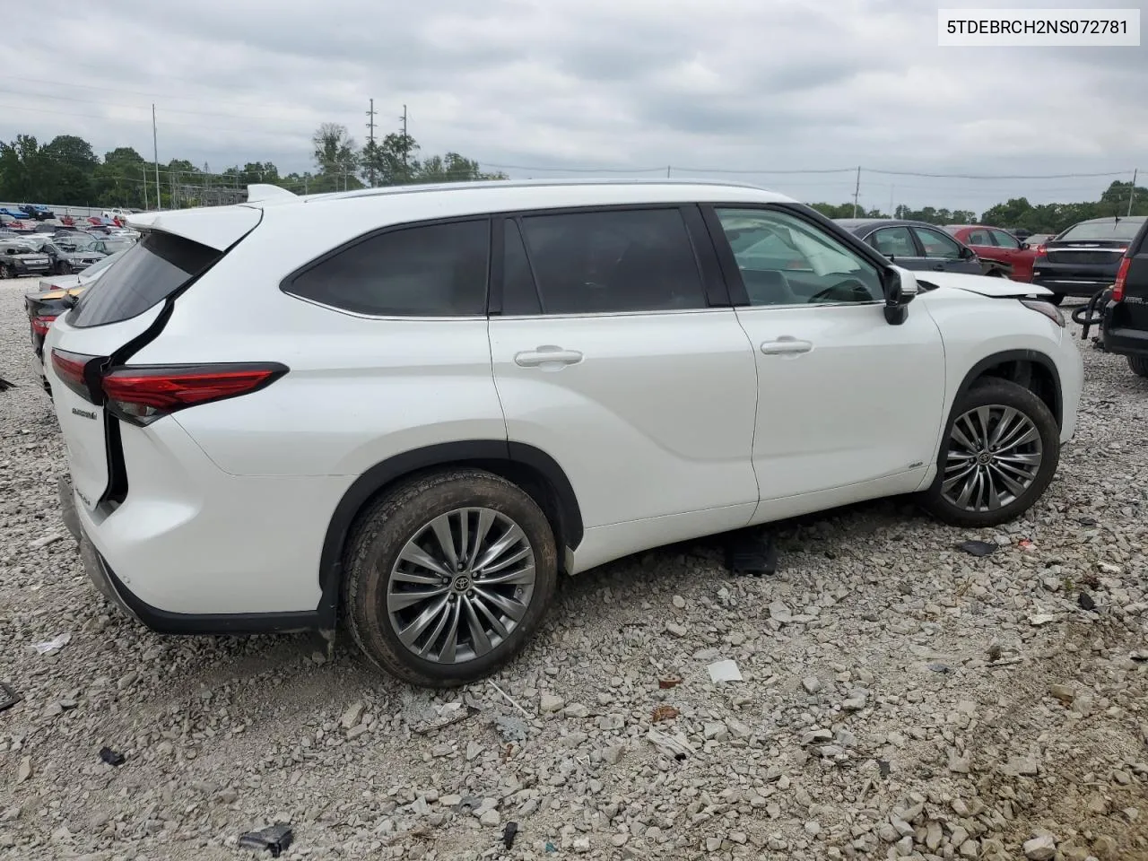 2022 Toyota Highlander Hybrid Platinum VIN: 5TDEBRCH2NS072781 Lot: 65289214