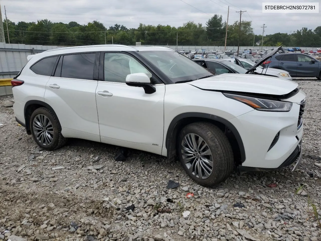 2022 Toyota Highlander Hybrid Platinum VIN: 5TDEBRCH2NS072781 Lot: 65289214