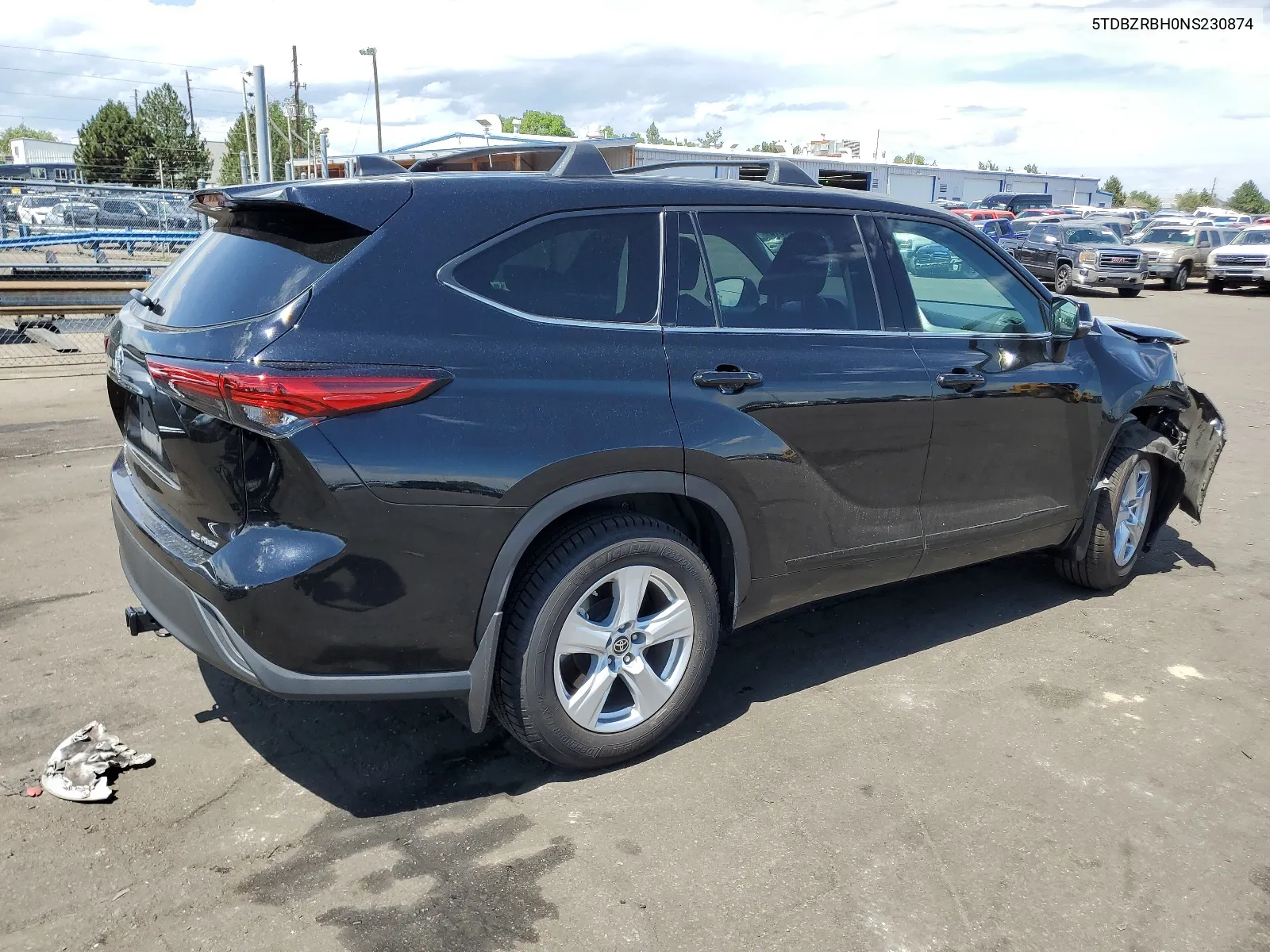 2022 Toyota Highlander L VIN: 5TDBZRBH0NS230874 Lot: 67140154