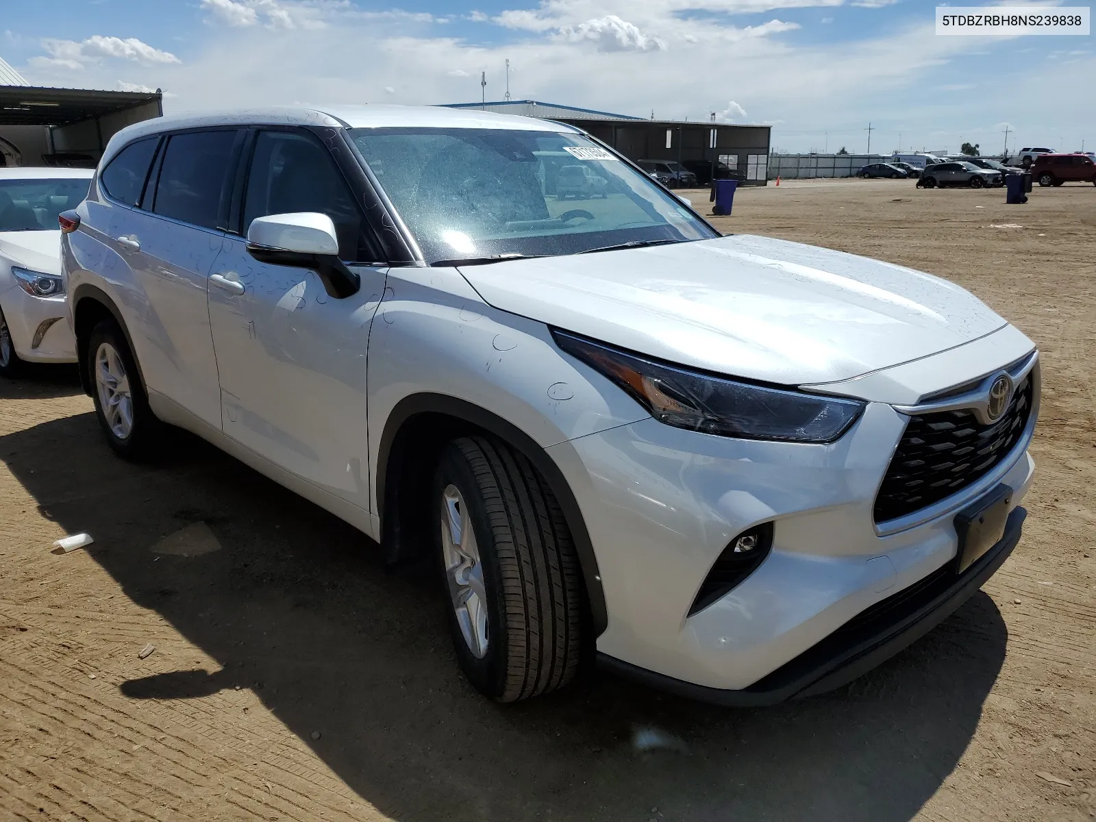 2022 Toyota Highlander L VIN: 5TDBZRBH8NS239838 Lot: 67173504