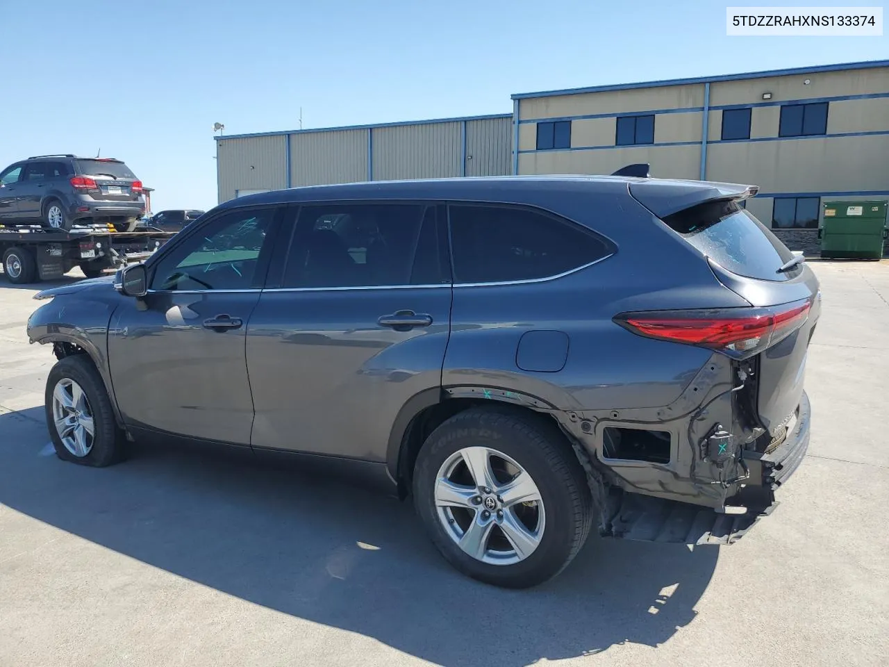 2022 Toyota Highlander L VIN: 5TDZZRAHXNS133374 Lot: 67393684