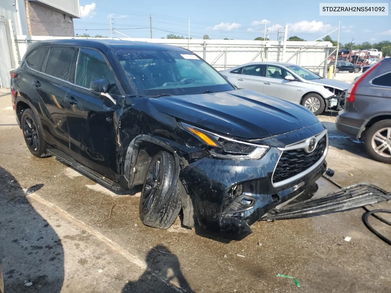 2022 Toyota Highlander L VIN: 5TDZZRAH2NS541092 Lot: 67414264