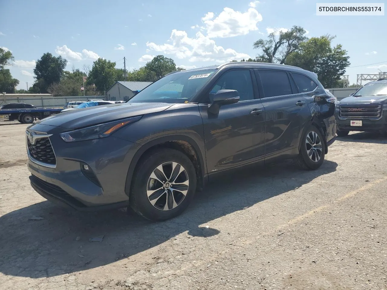 5TDGBRCH8NS553174 2022 Toyota Highlander Hybrid Xle