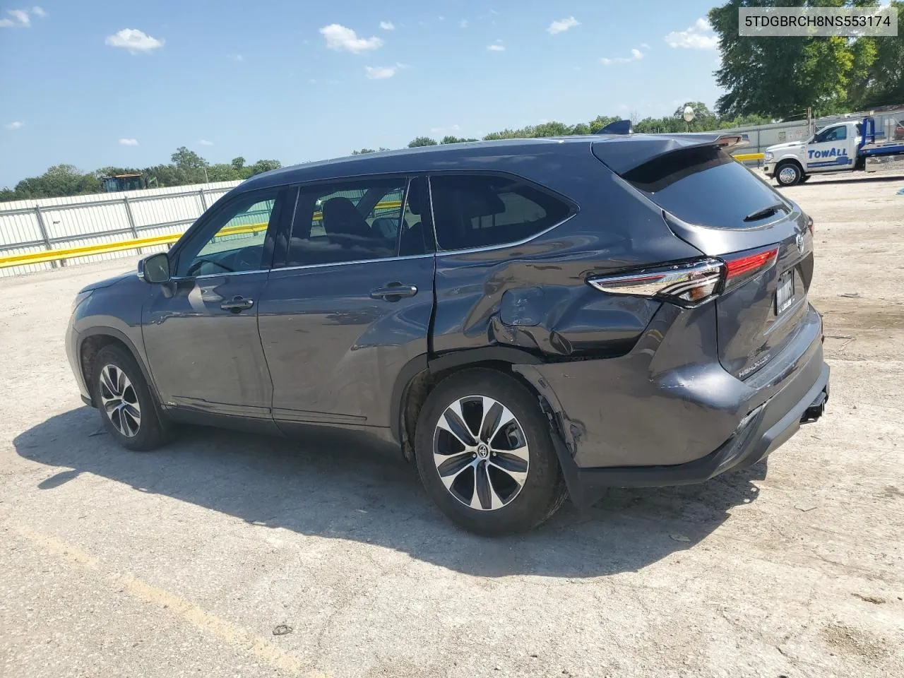 5TDGBRCH8NS553174 2022 Toyota Highlander Hybrid Xle