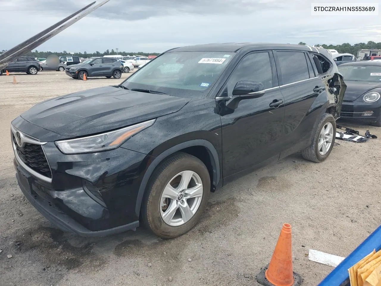 2022 Toyota Highlander L VIN: 5TDCZRAH1NS553689 Lot: 67671884