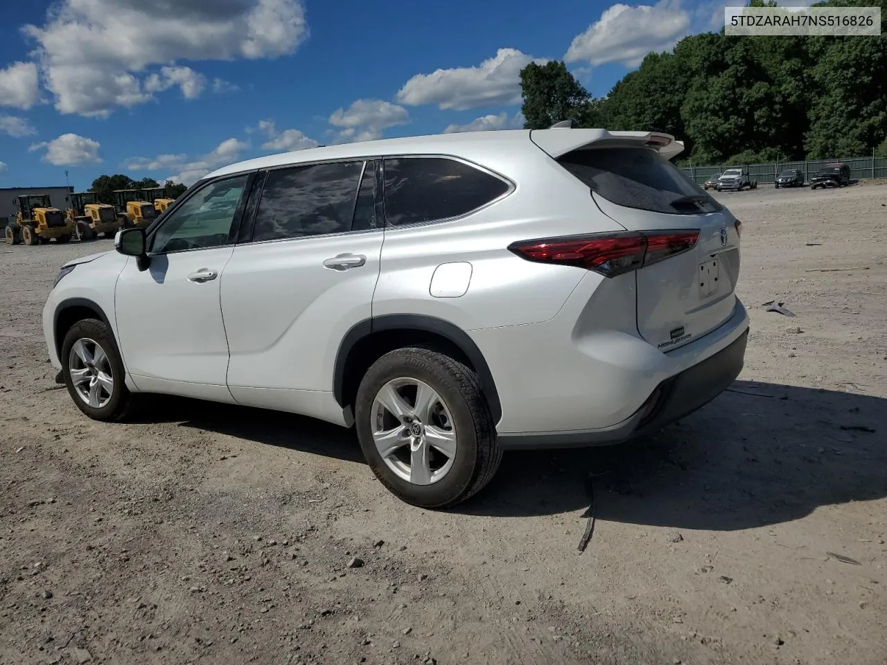 2022 Toyota Highlander Hybrid Le VIN: 5TDZARAH7NS516826 Lot: 67759994