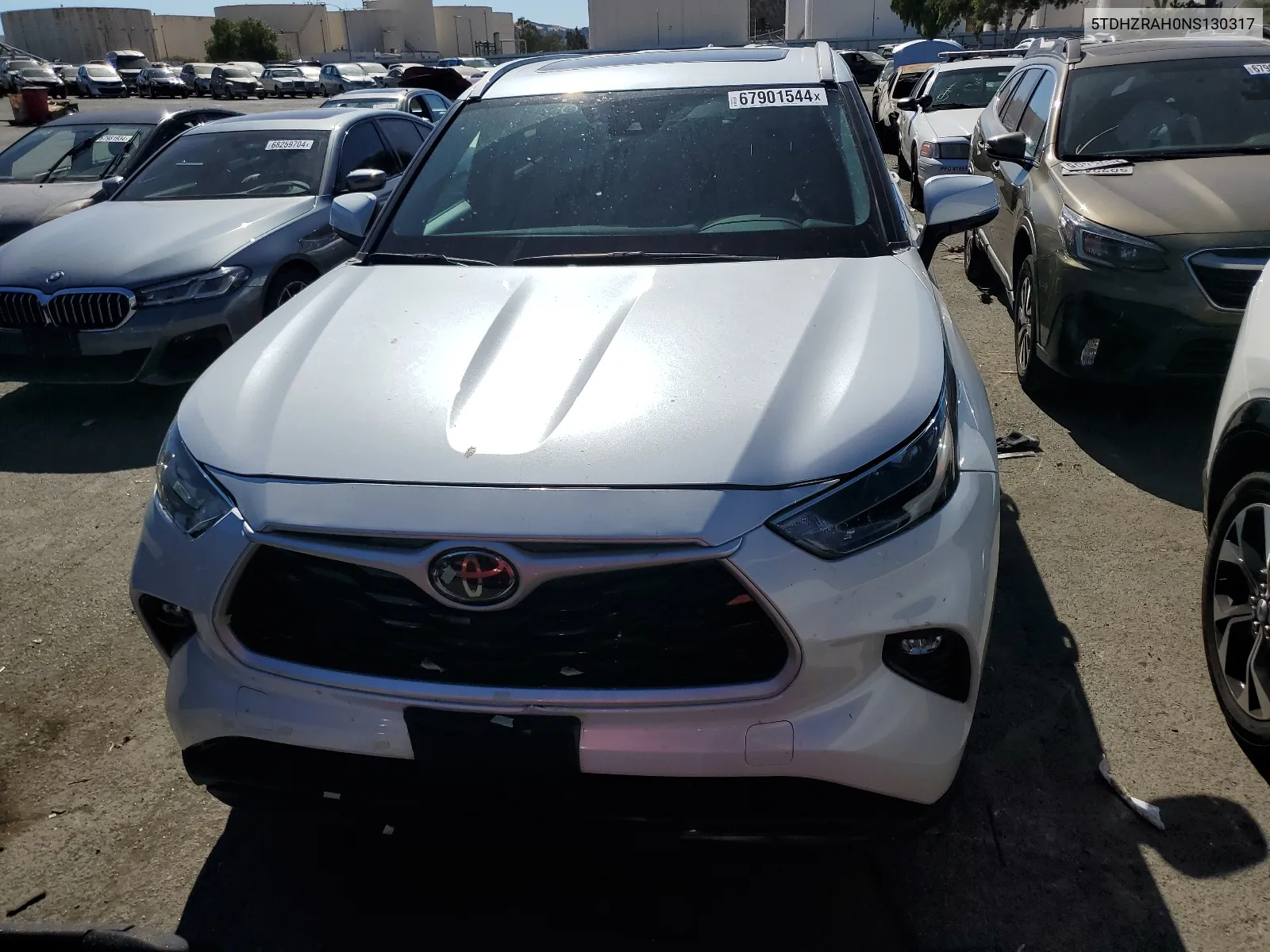 2022 Toyota Highlander Xle VIN: 5TDHZRAH0NS130317 Lot: 67901544