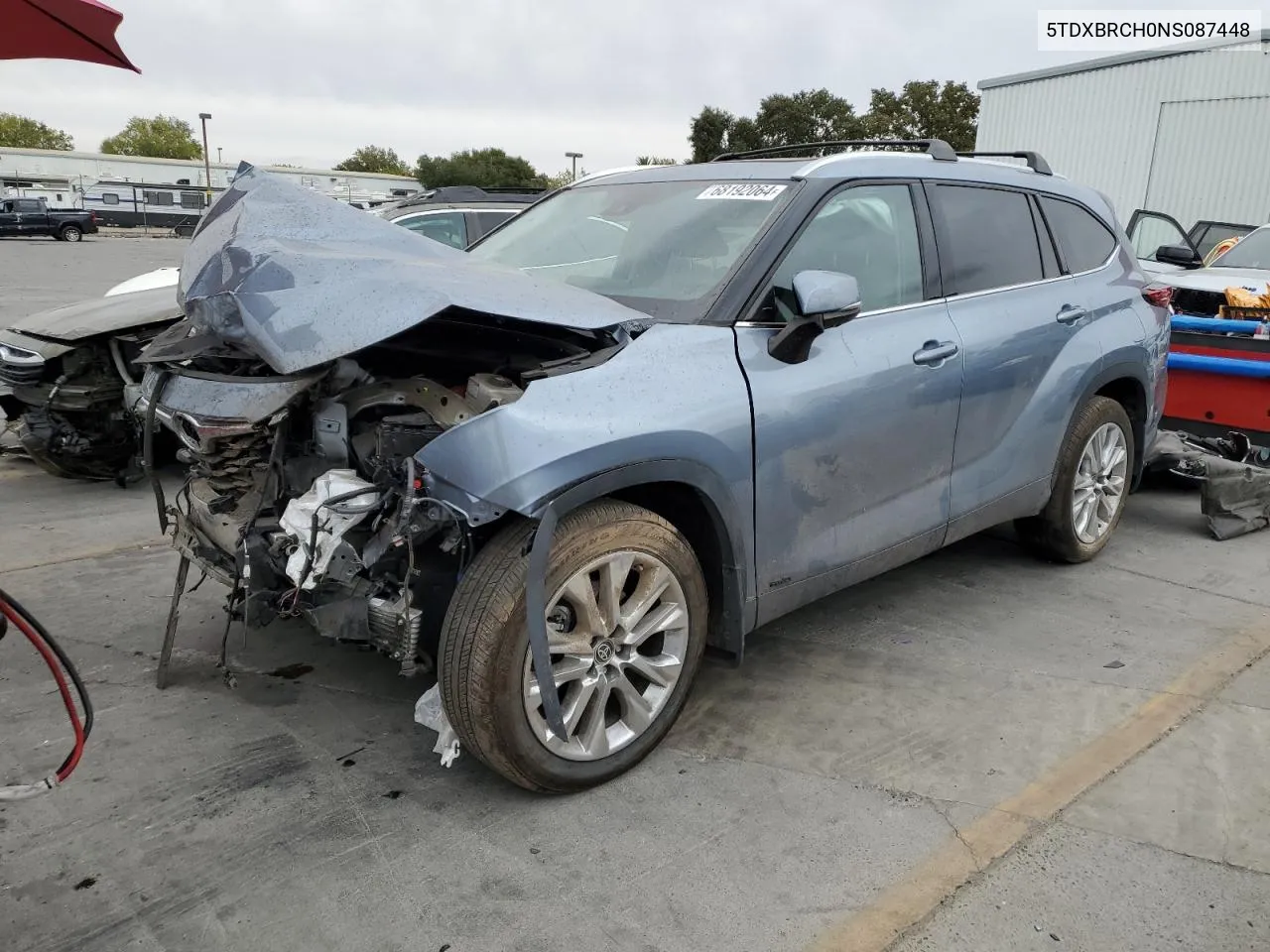 5TDXBRCH0NS087448 2022 Toyota Highlander Hybrid Limited