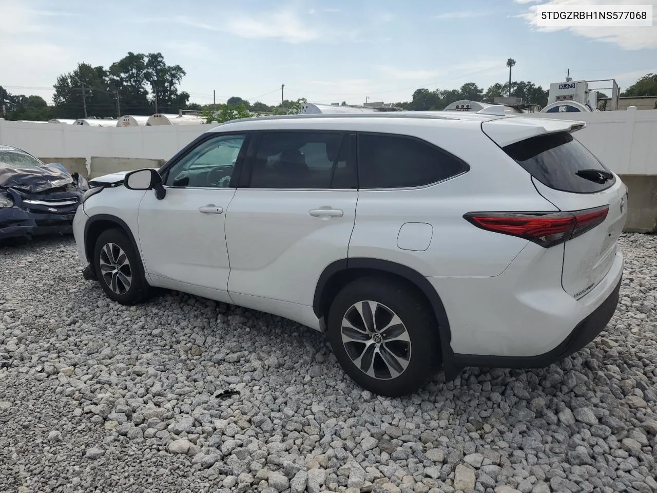 2022 Toyota Highlander Xle VIN: 5TDGZRBH1NS577068 Lot: 68705544