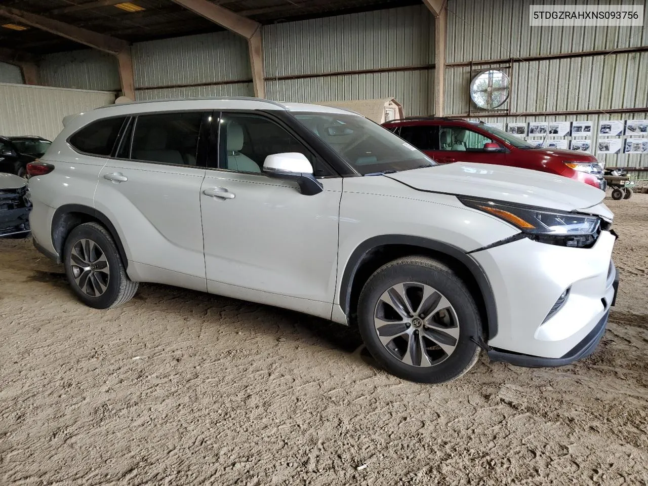 2022 Toyota Highlander Xle VIN: 5TDGZRAHXNS093756 Lot: 69105944