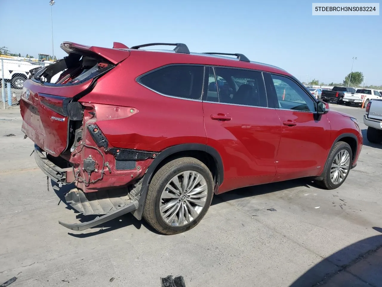 5TDEBRCH3NS083224 2022 Toyota Highlander Hybrid Platinum