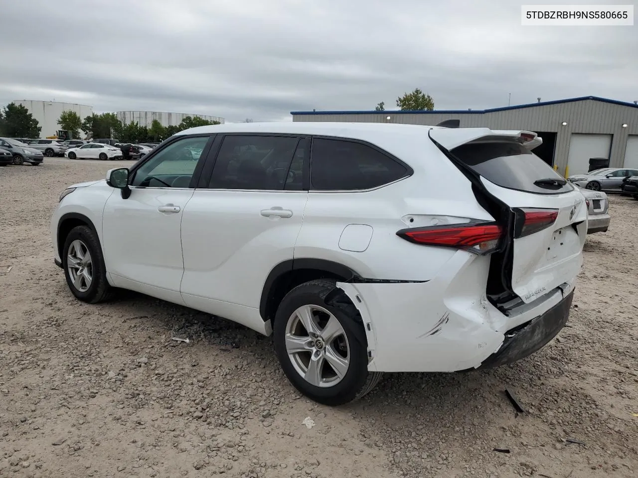 2022 Toyota Highlander L VIN: 5TDBZRBH9NS580665 Lot: 69260394