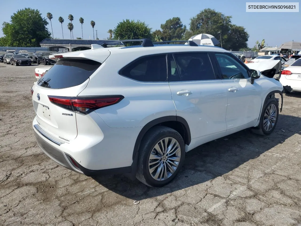 2022 Toyota Highlander Hybrid Platinum VIN: 5TDEBRCH9NS096821 Lot: 69333134