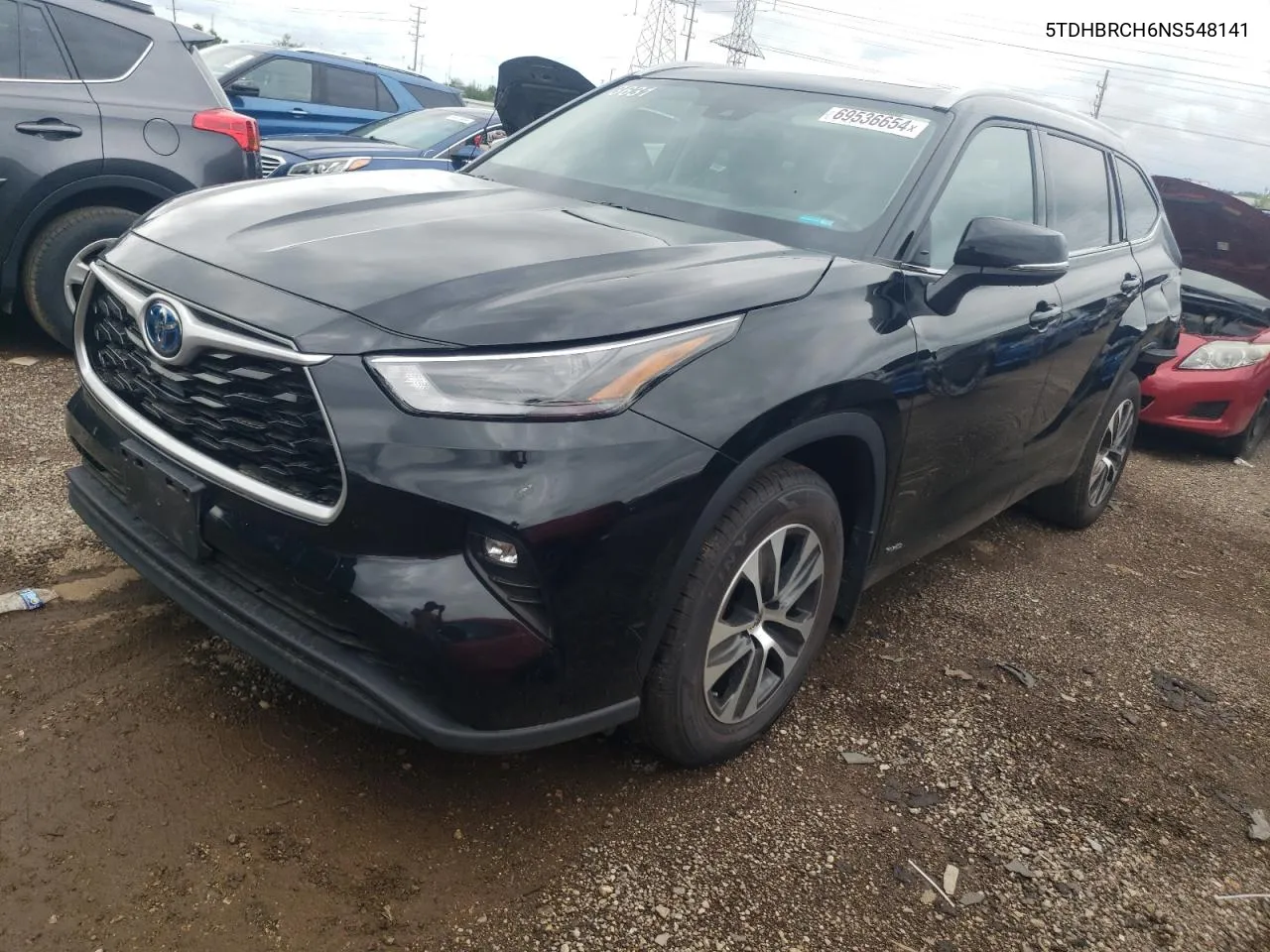 2022 Toyota Highlander Hybrid Xle VIN: 5TDHBRCH6NS548141 Lot: 69536654