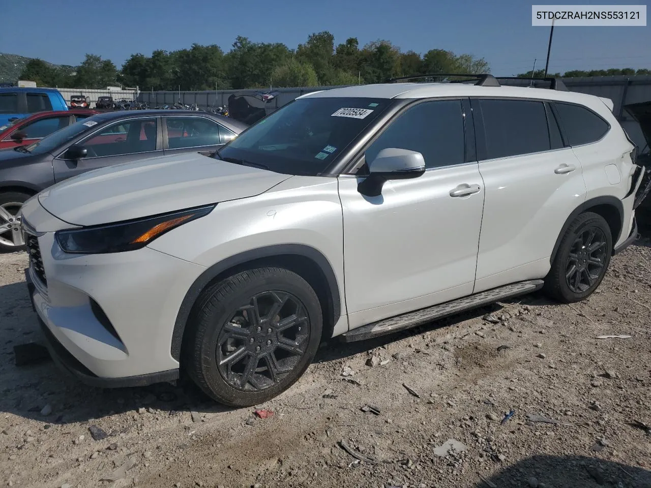 2022 Toyota Highlander L VIN: 5TDCZRAH2NS553121 Lot: 70205934