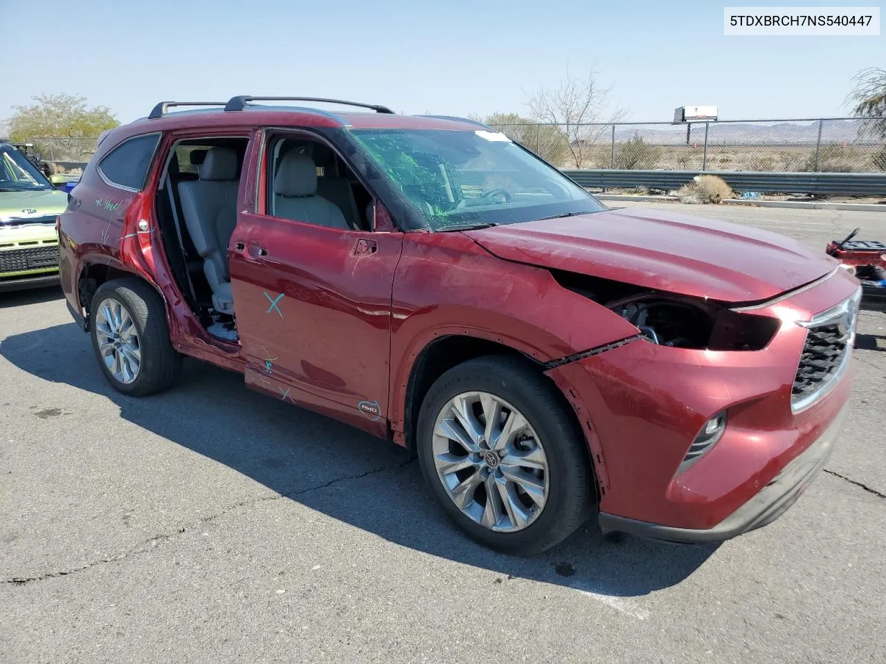 5TDXBRCH7NS540447 2022 Toyota Highlander Hybrid Limited