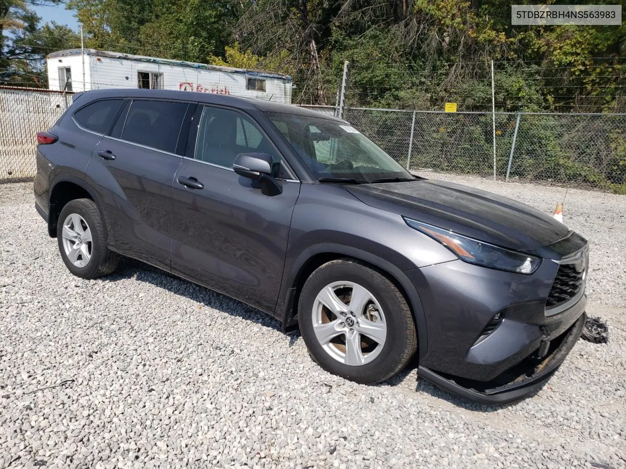 2022 Toyota Highlander L VIN: 5TDBZRBH4NS563983 Lot: 70616264