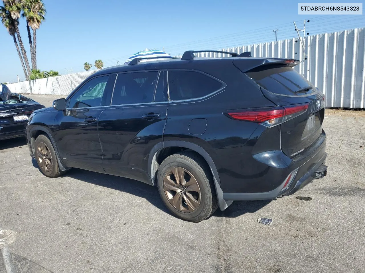 2022 Toyota Highlander Hybrid Xle VIN: 5TDABRCH6NS543328 Lot: 70816874