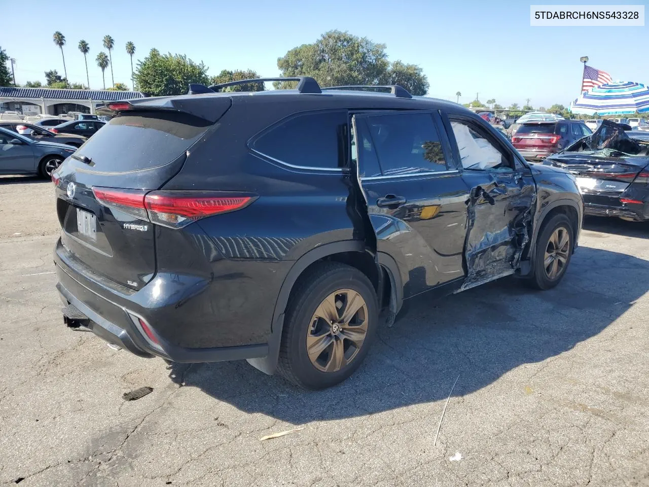 2022 Toyota Highlander Hybrid Xle VIN: 5TDABRCH6NS543328 Lot: 70816874