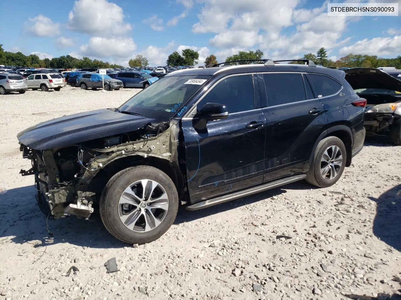 2022 Toyota Highlander Hybrid Platinum VIN: 5TDEBRCH5NS090093 Lot: 70968494