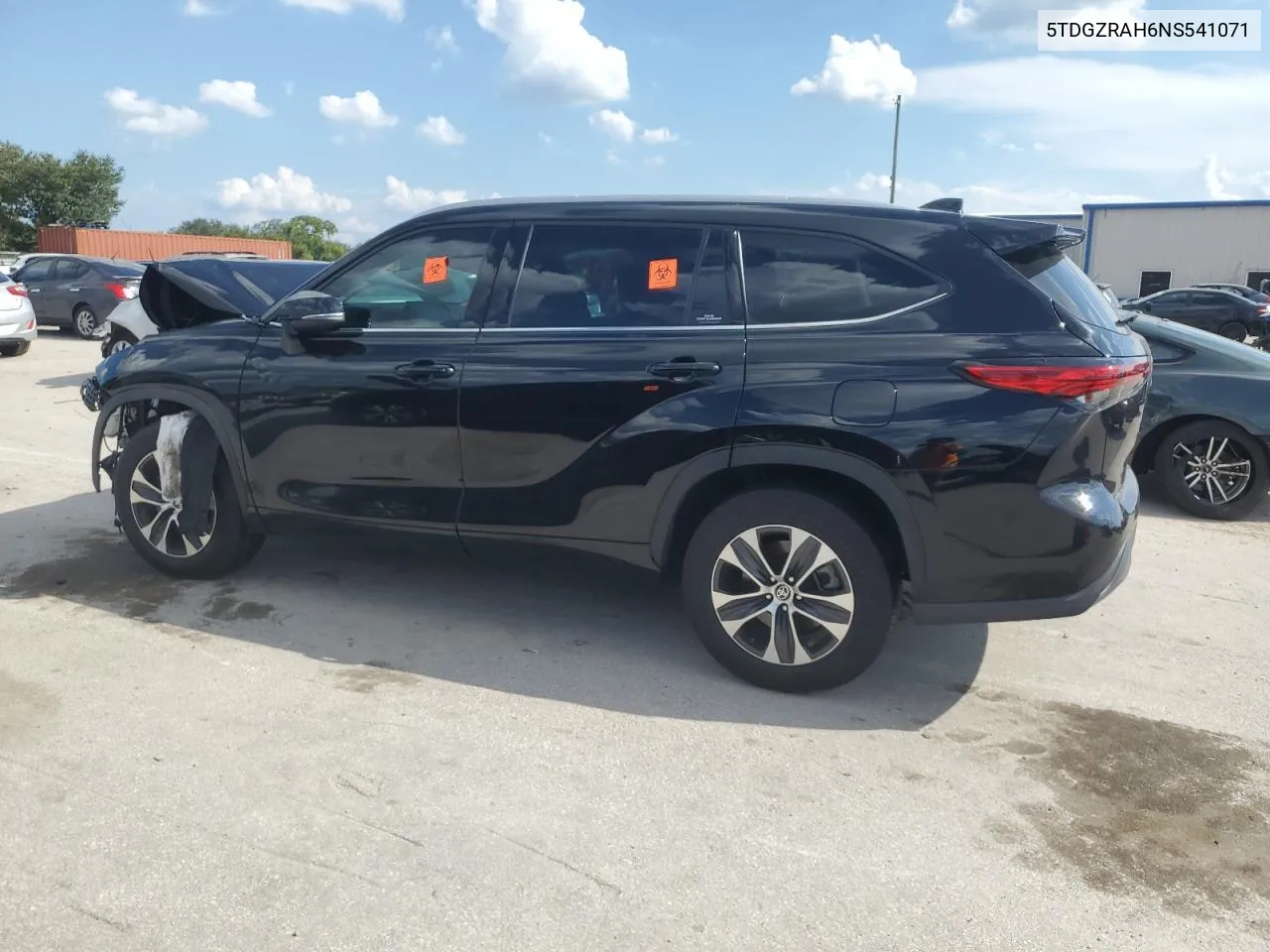 2022 Toyota Highlander Xle VIN: 5TDGZRAH6NS541071 Lot: 71357674