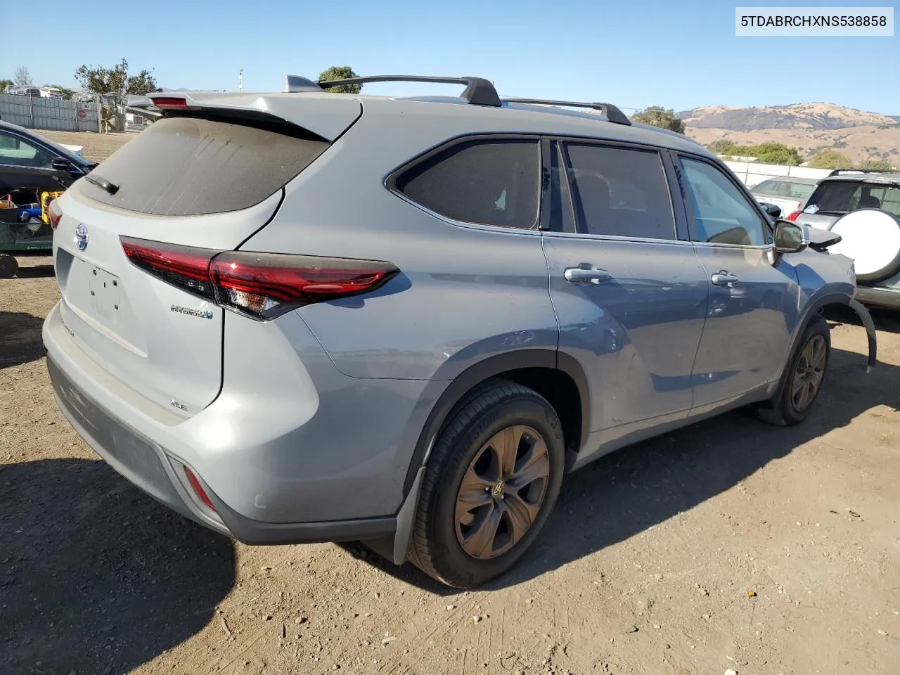 2022 Toyota Highlander Hybrid Xle VIN: 5TDABRCHXNS538858 Lot: 71445794