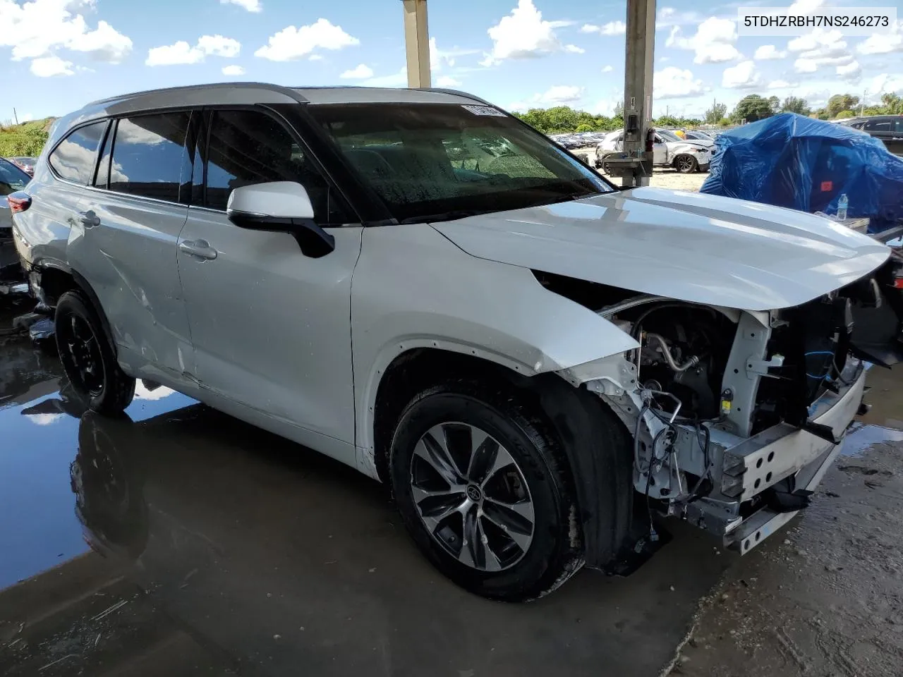 2022 Toyota Highlander Xle VIN: 5TDHZRBH7NS246273 Lot: 71541864