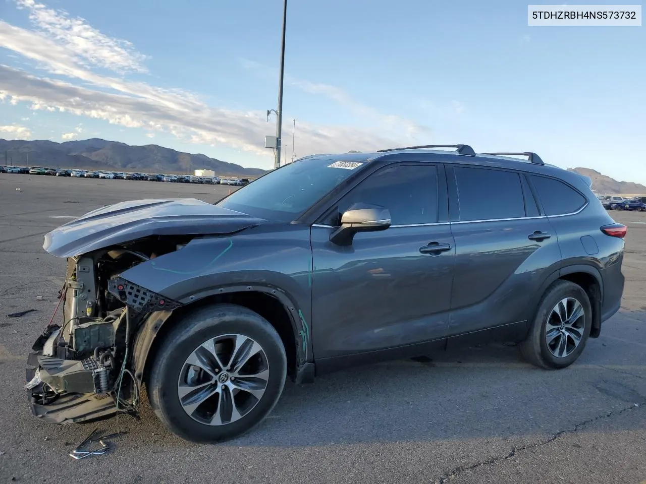 2022 Toyota Highlander Xle VIN: 5TDHZRBH4NS573732 Lot: 71653284