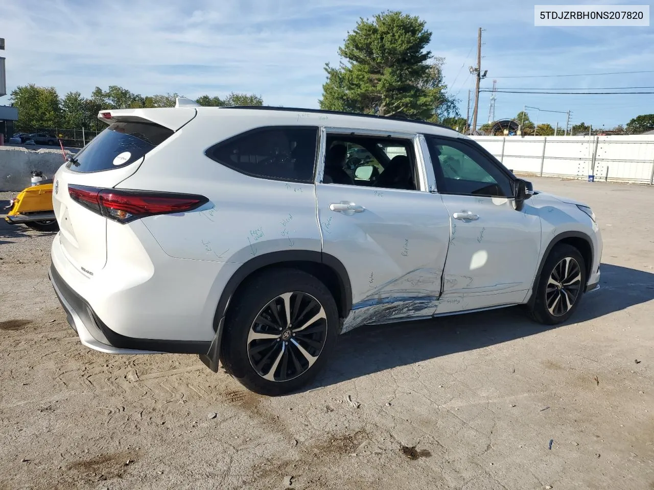 2022 Toyota Highlander Xse VIN: 5TDJZRBH0NS207820 Lot: 71794284