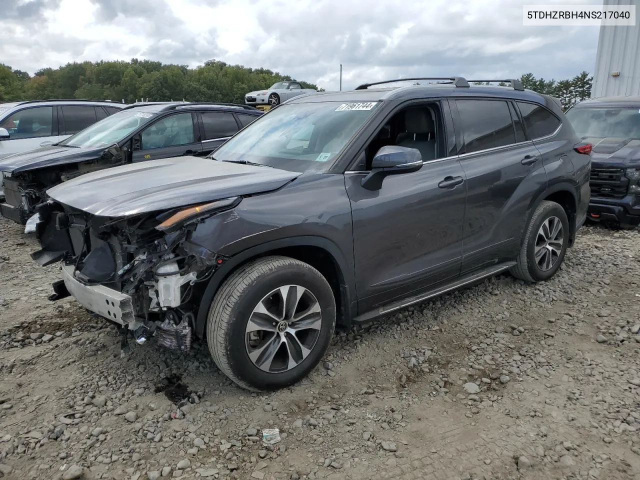 2022 Toyota Highlander Xle VIN: 5TDHZRBH4NS217040 Lot: 71961744