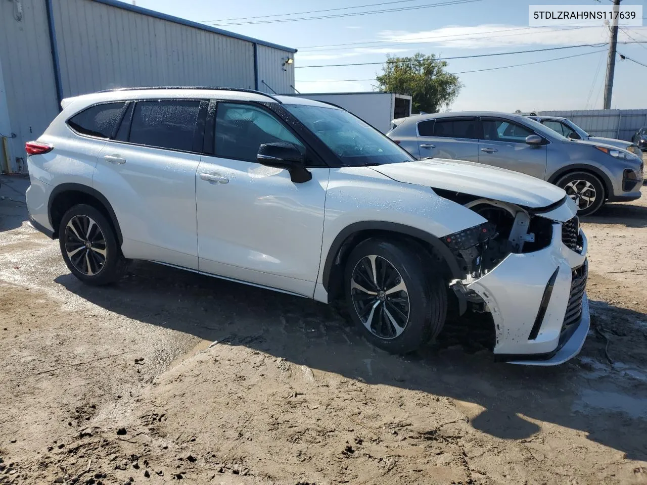 2022 Toyota Highlander Xse VIN: 5TDLZRAH9NS117639 Lot: 72008994