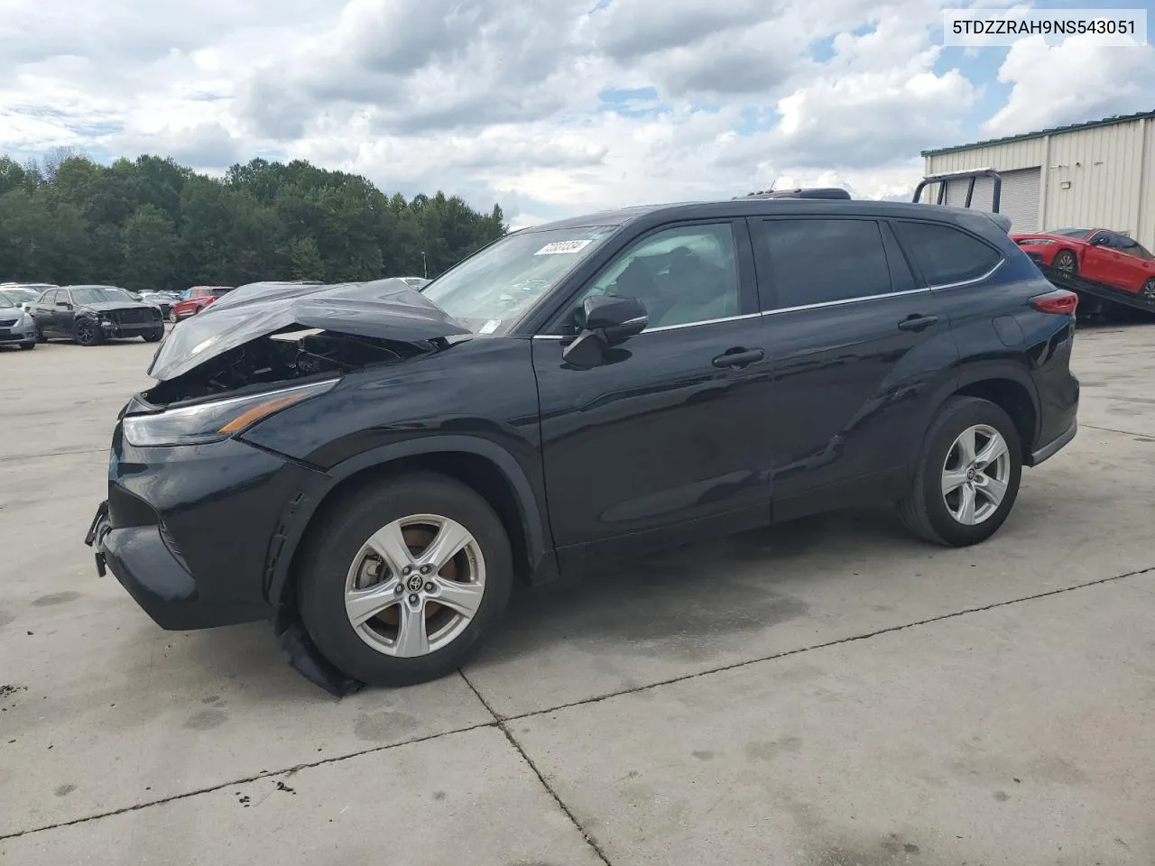 2022 Toyota Highlander L VIN: 5TDZZRAH9NS543051 Lot: 72331334