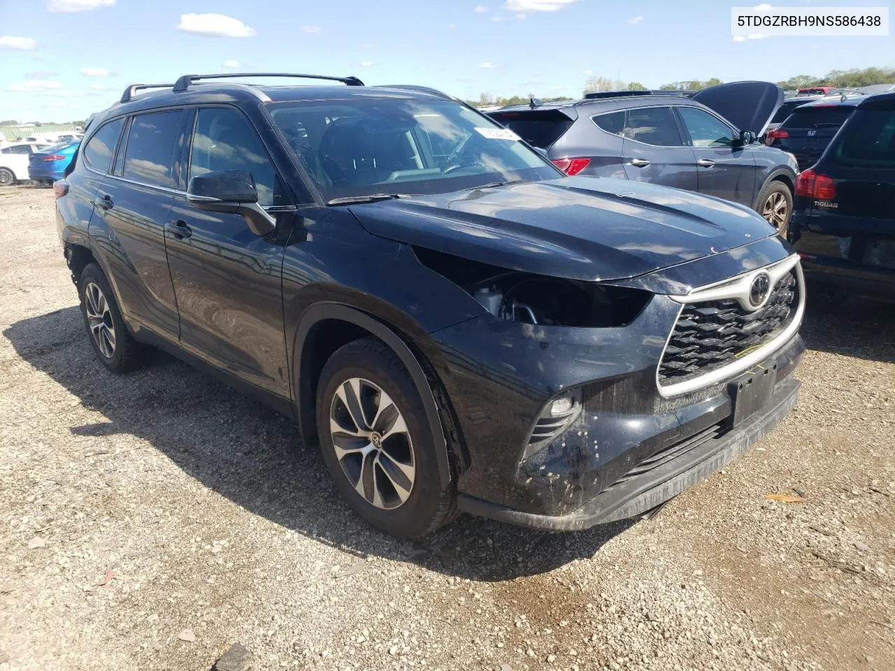 2022 Toyota Highlander Xle VIN: 5TDGZRBH9NS586438 Lot: 72524914