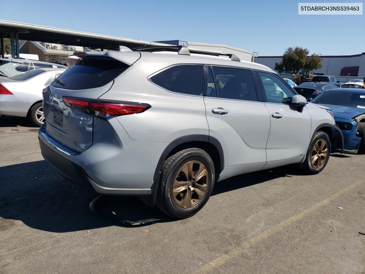 2022 Toyota Highlander Hybrid Xle VIN: 5TDABRCH3NS539463 Lot: 72652644