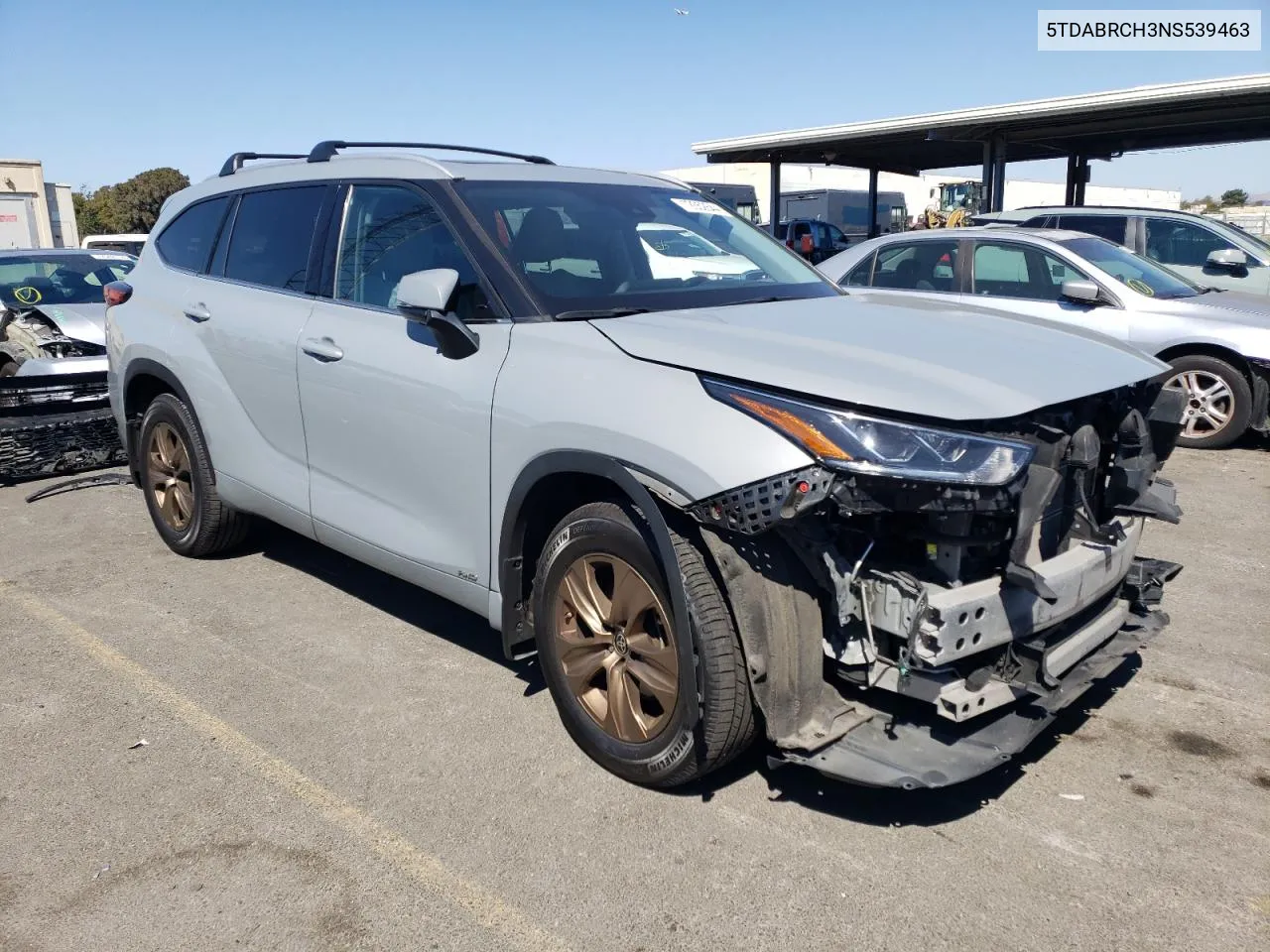 2022 Toyota Highlander Hybrid Xle VIN: 5TDABRCH3NS539463 Lot: 72652644