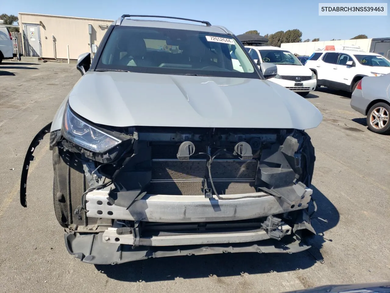 2022 Toyota Highlander Hybrid Xle VIN: 5TDABRCH3NS539463 Lot: 72652644