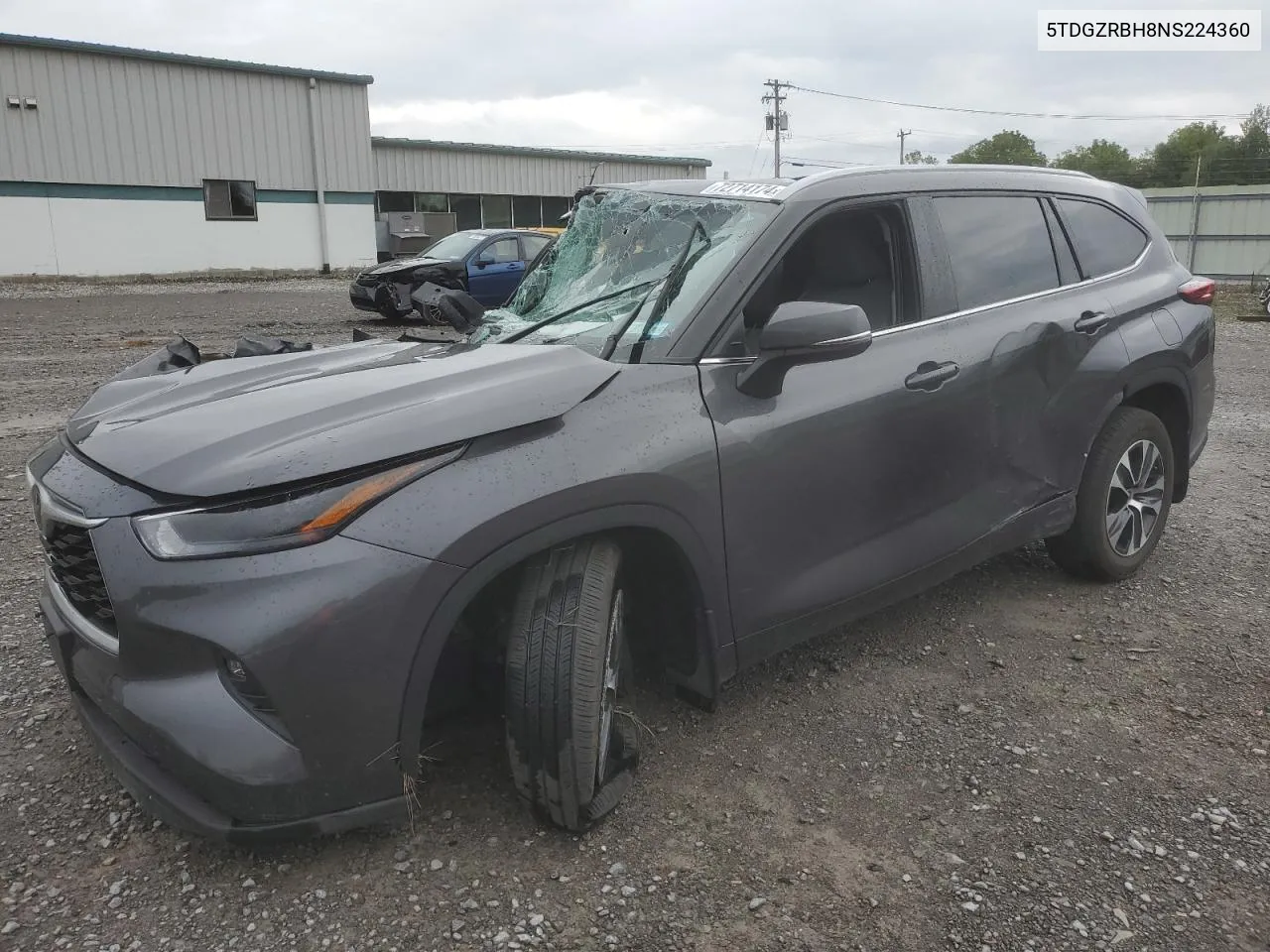 2022 Toyota Highlander Xle VIN: 5TDGZRBH8NS224360 Lot: 72714174