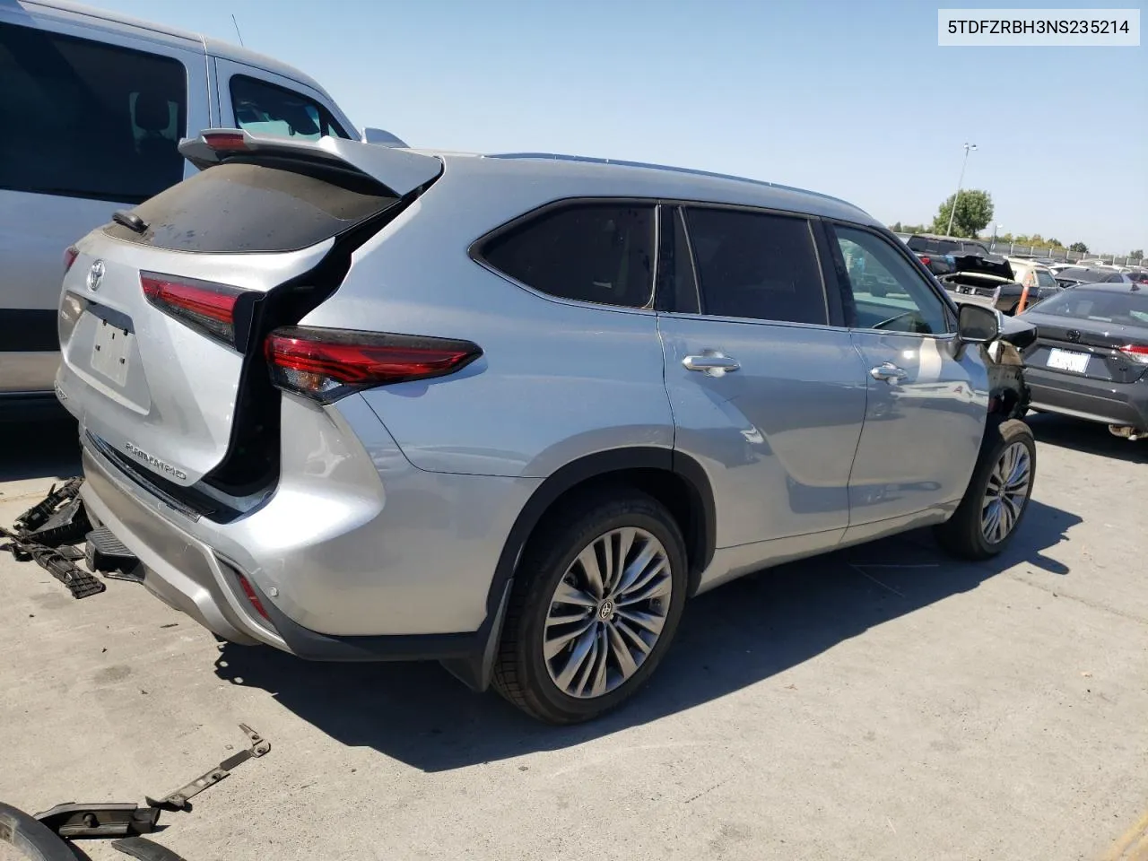 2022 Toyota Highlander Platinum VIN: 5TDFZRBH3NS235214 Lot: 72994574