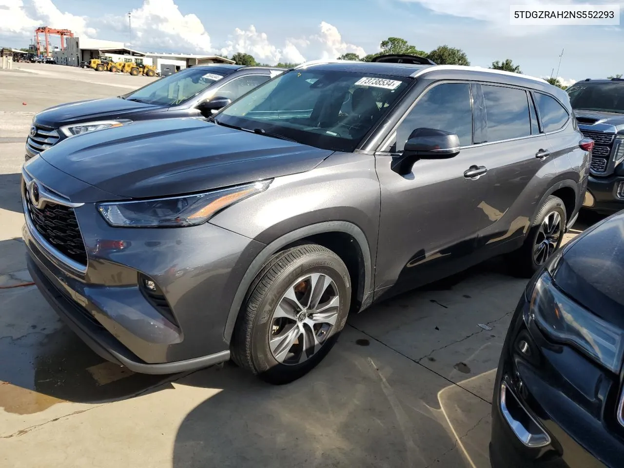 2022 Toyota Highlander Xle VIN: 5TDGZRAH2NS552293 Lot: 73738534