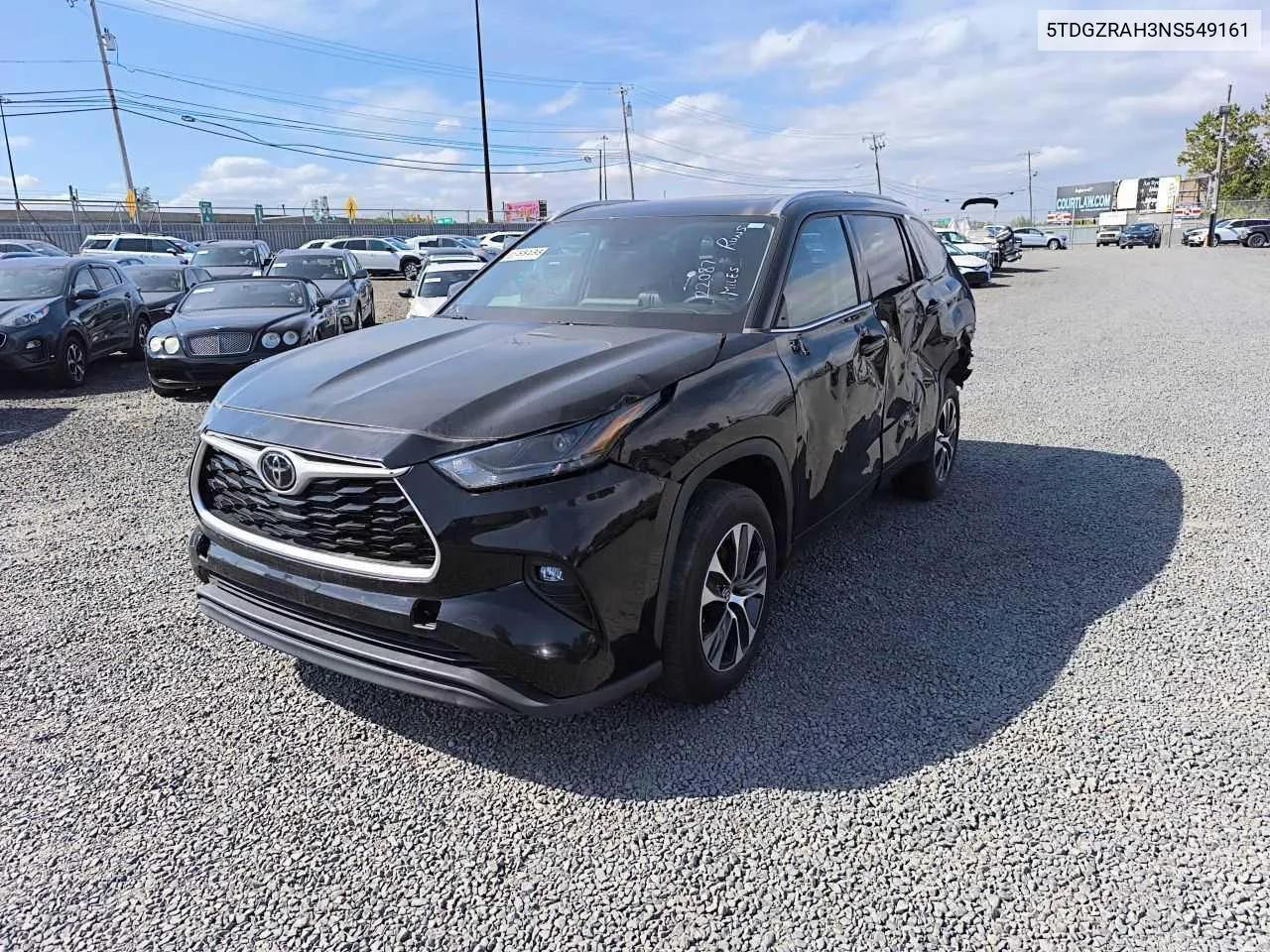 2022 Toyota Highlander Xle VIN: 5TDGZRAH3NS549161 Lot: 73830594